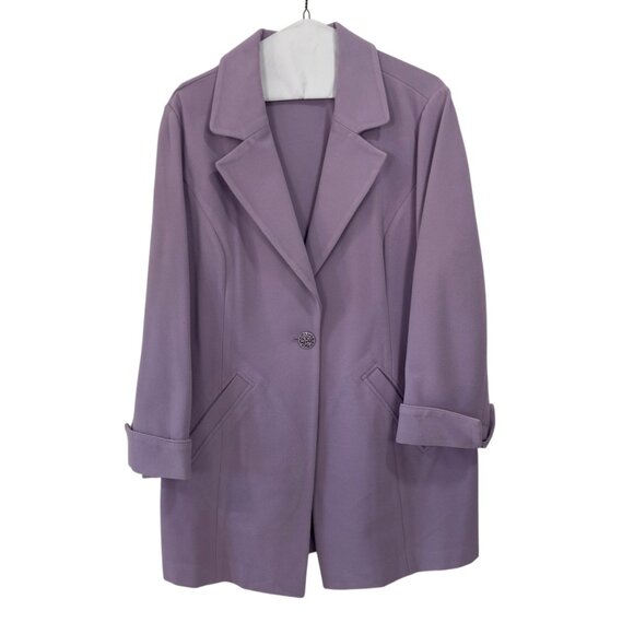 Chicos Womens Lavender Peacoat Size 2 12/14 Polyester/Nylon - Picture 14 of 14